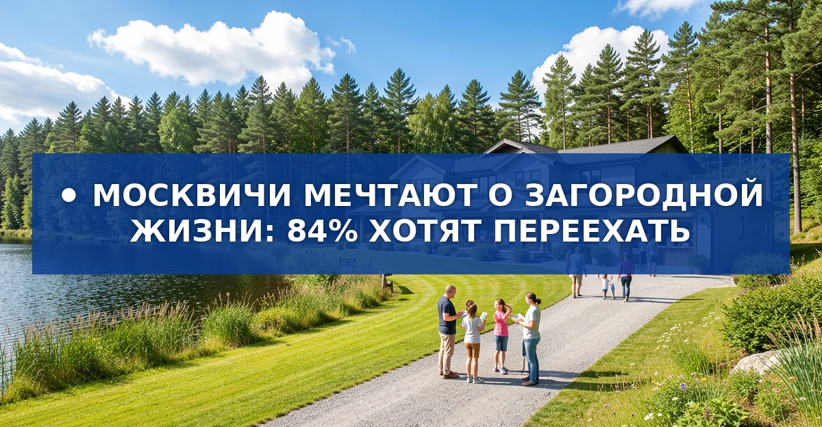 Москвичи стремятся к загородной жизни: более половины планируют переезд до 55 лет