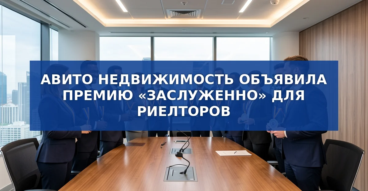 Премия «Заслуженно» от Авито Недвижимость: признание труда риелторов на вторичном и загородном рынке