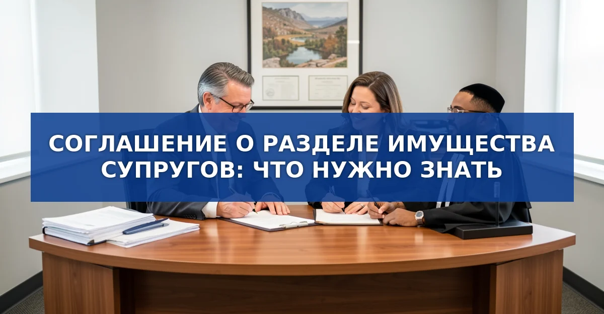 Соглашение о разделе имущества: что это, как оформить и зачем