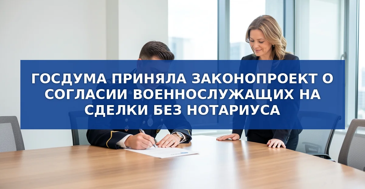 Госдума упростит согласие супругов военнослужащих на сделки без нотариуса