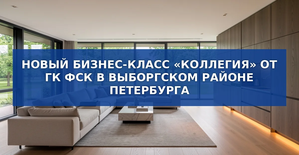 Обложка материала: Новый жилой комплекс бизнес‑класса «Коллегия» в Выборгском районе Санкт‑Петербурга