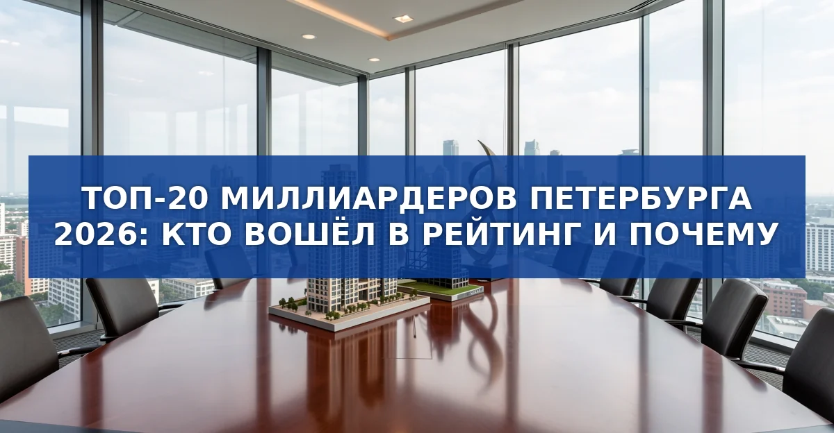 Бизнес‑гиганты Петербурга: кто вошёл в рейтинг миллиардеров 2026 и почему их активы растут