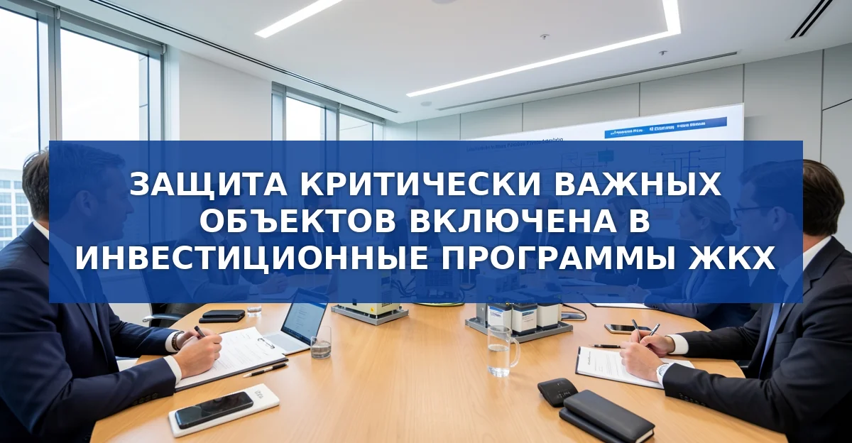 Защита критически важных объектов включена в инвестиционные программы ЖКХ