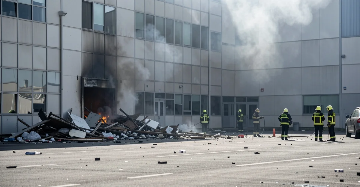 Обломки БПЛА упали в Краснодаре: повреждено здание, пострадавших нет
